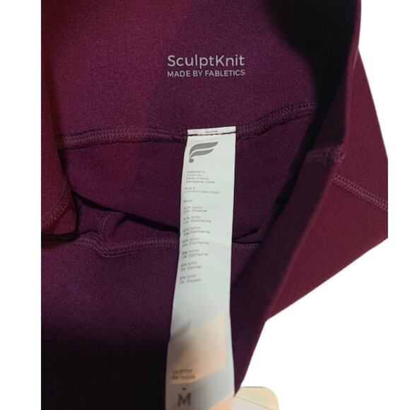 NWT FABLETICS High-Waisted SculptKnit® Dark Plum Legging | M - Picture 4 of 5